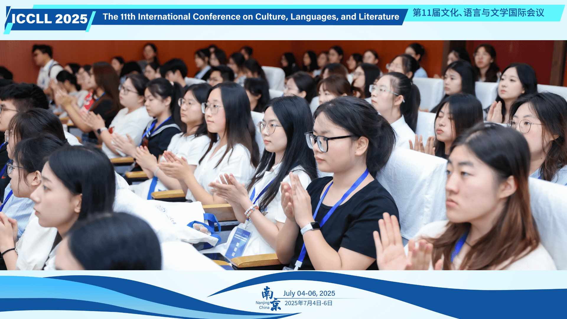International participants exchanging cultural greetings